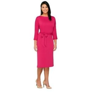 Susan Graver Premier Knit Dolman Sleeve Bateau Neck Dress Size XS NWOT QVC $58